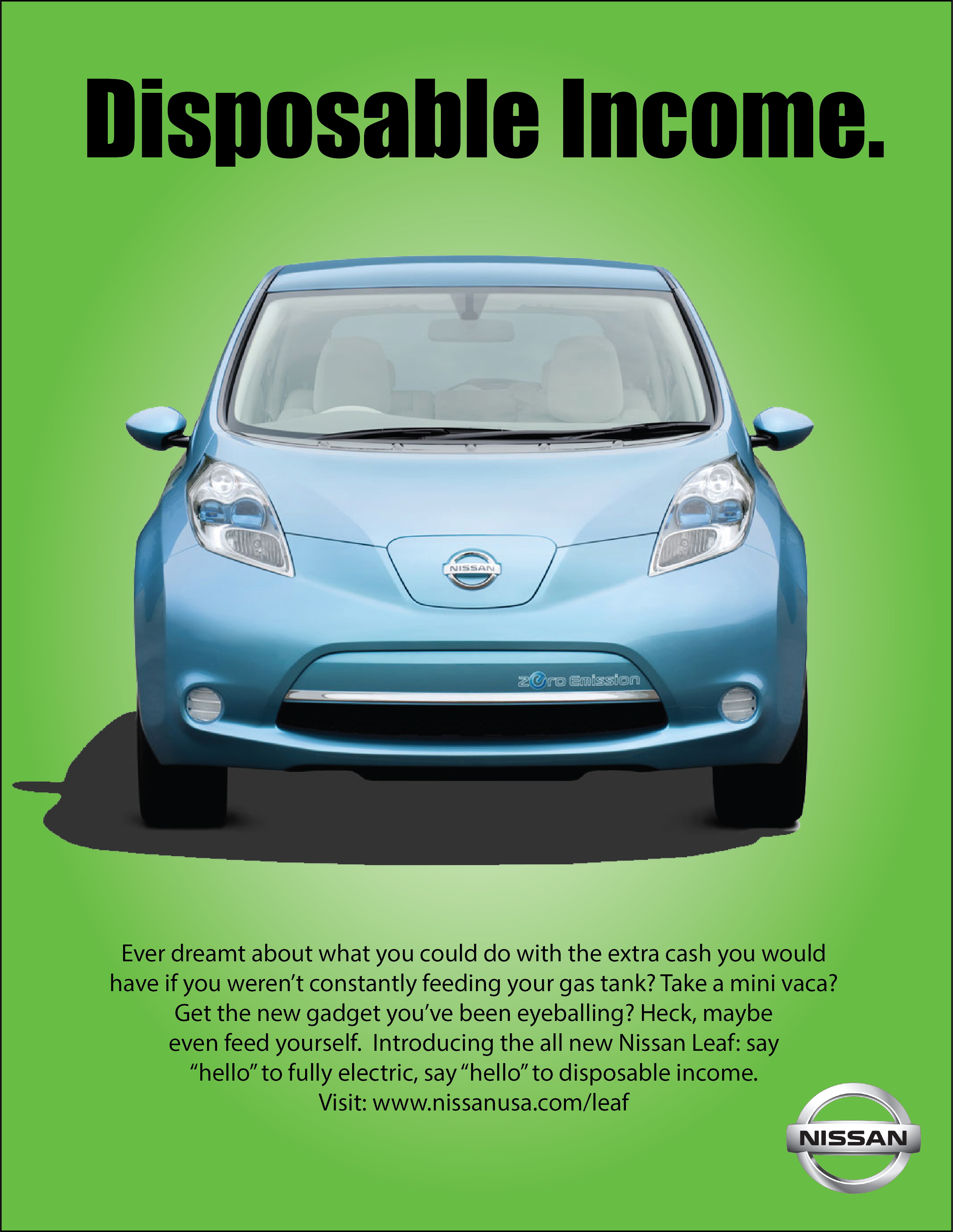 Advertisement for Nisan Leaf