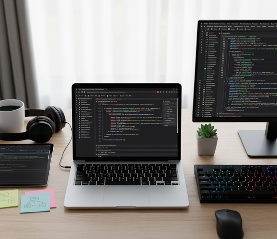Code on a screen icon