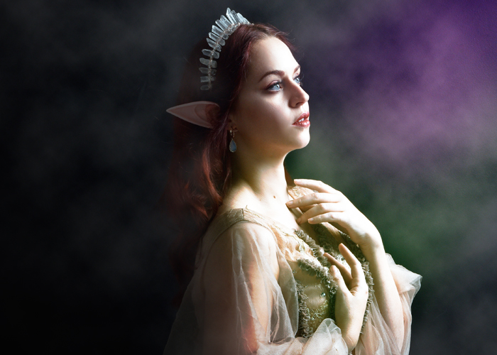 Cosplay Model dressed as an elf